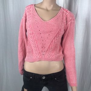 Pink knit top